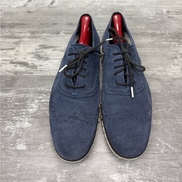 Cole Haan Zerogrand Navy Blue Suede Shoes 12 M main image 7